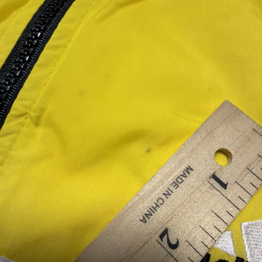 Vintage Adidas Track Jacket Mens XL Black Yellow White Logo 90s - Picture 3 of 8